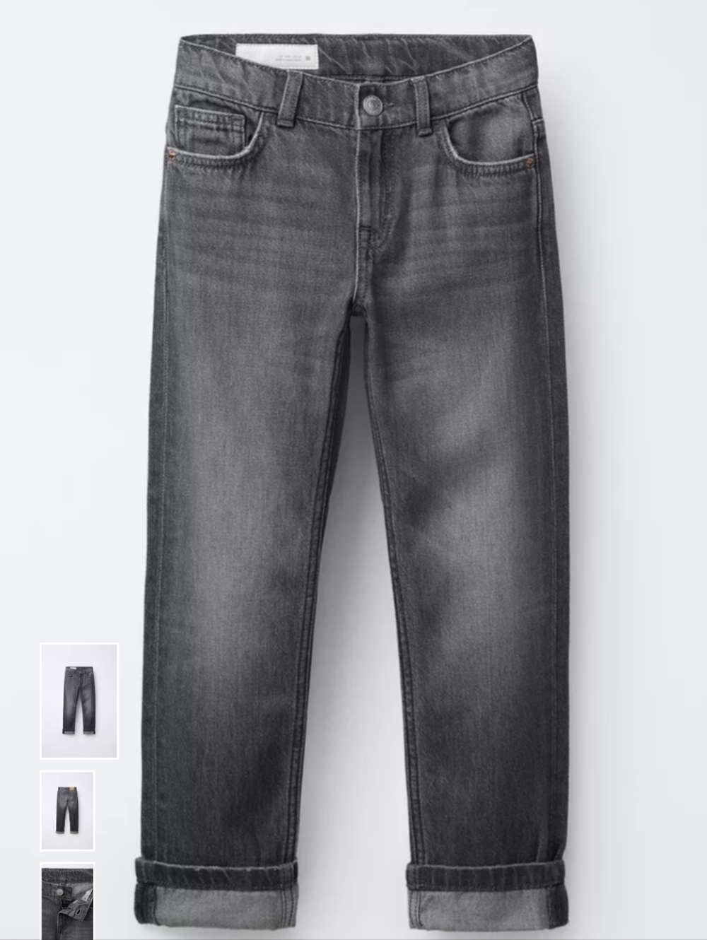 Zara Kids Grey Washed Jeans Straight Leg Deniem Gray Wash Toddler 4 Years